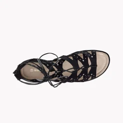 Sandalen En Espadrilles|Schoenen<Blancheporte Romeinse sandalen met strasjes zwart