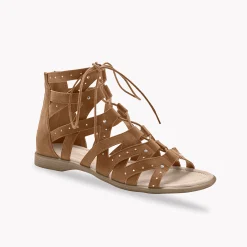 Sandalen En Espadrilles|Schoenen<Blancheporte Romeinse sandalen met strasjes beige