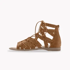 Sandalen En Espadrilles|Schoenen<Blancheporte Romeinse sandalen met strasjes beige
