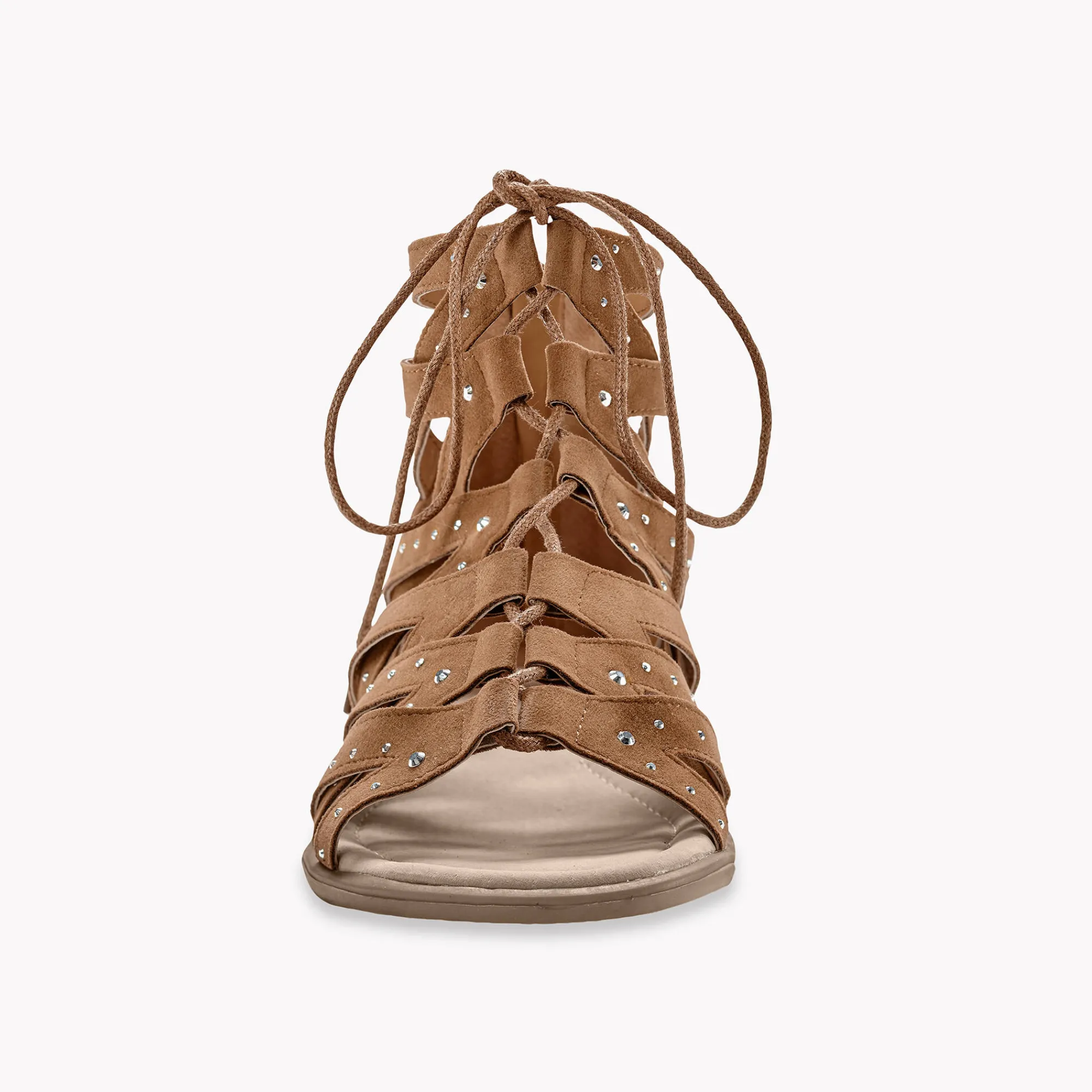 Sandalen En Espadrilles|Schoenen<Blancheporte Romeinse sandalen met strasjes beige