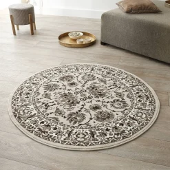 Tapijt<Blancheporte Rond tapijt met Perzisch motief beige