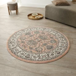 Tapijt<Blancheporte Rond tapijt met Perzisch motief roze