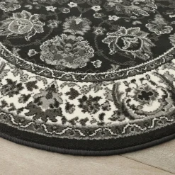Tapijt<Blancheporte Rond tapijt met Perzisch motief antracietgrijs