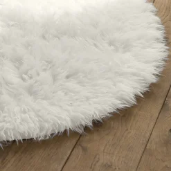 Tapijt<Blancheporte Rond tapijtje met hoge polen naturel