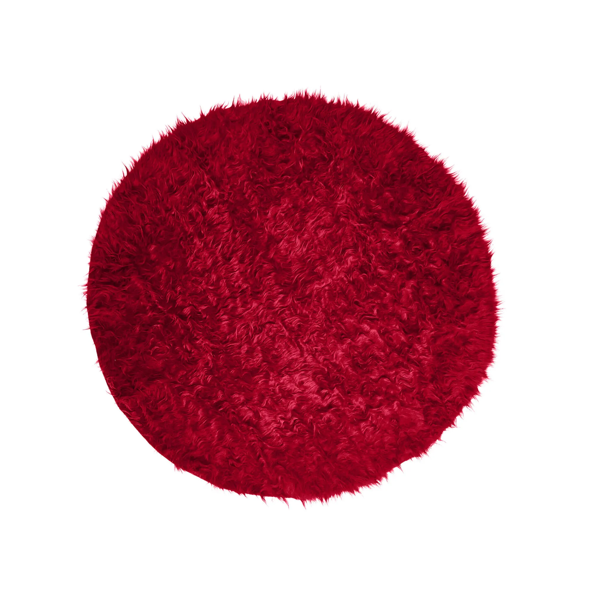 Tapijt<Blancheporte Rond tapijtje met hoge polen rood