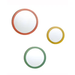 Decoratieartikel|Kinderdecoratie<Blancheporte Ronde, gekleurde spiegel - set van 3 geel/koraal/groen