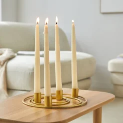Feesttafel|Feestdecoratie<Blancheporte Ronde multi-kandelaar, metaal goudkleurig