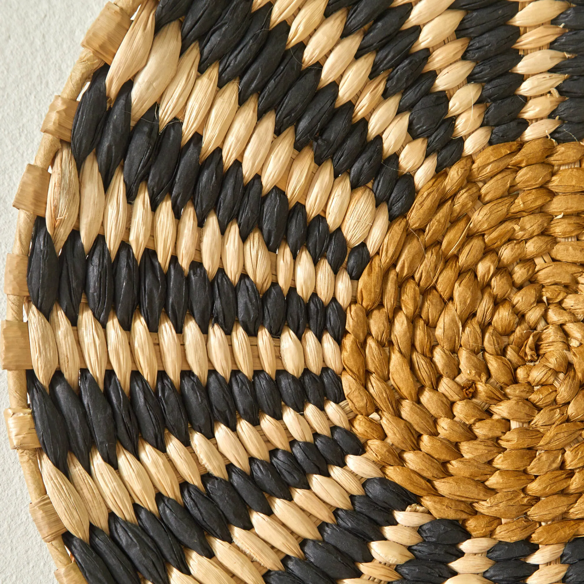 Decoratieartikel<Blancheporte Ronde muurdecoratie - set van 2 naturel/zwart