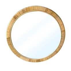 Decoratieartikel<Blancheporte Ronde spiegel in rotan hout