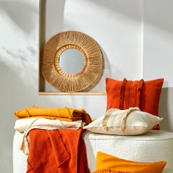 Decoratieartikel<Blancheporte Ronde spiegel in rotan