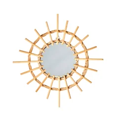 Decoratieartikel<Blancheporte Ronde spiegel in rotan - set van 3 hout