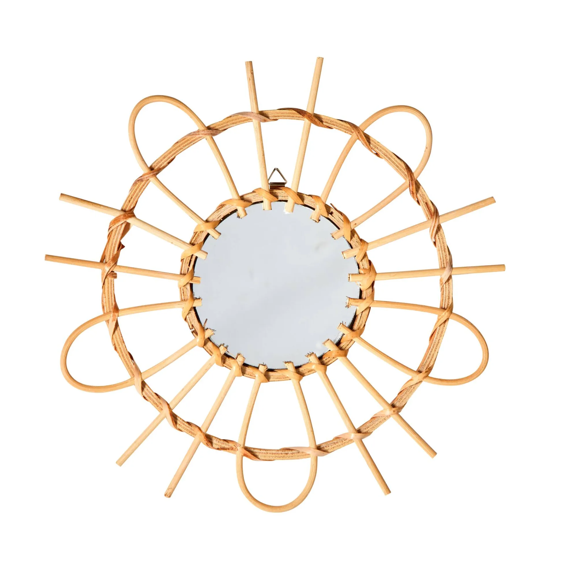 Decoratieartikel<Blancheporte Ronde spiegel in rotan - set van 3 hout