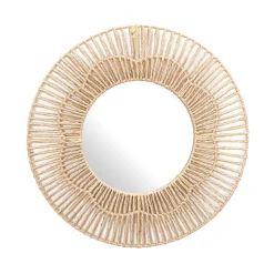 Decoratieartikel<Blancheporte Ronde spiegel in touw naturel