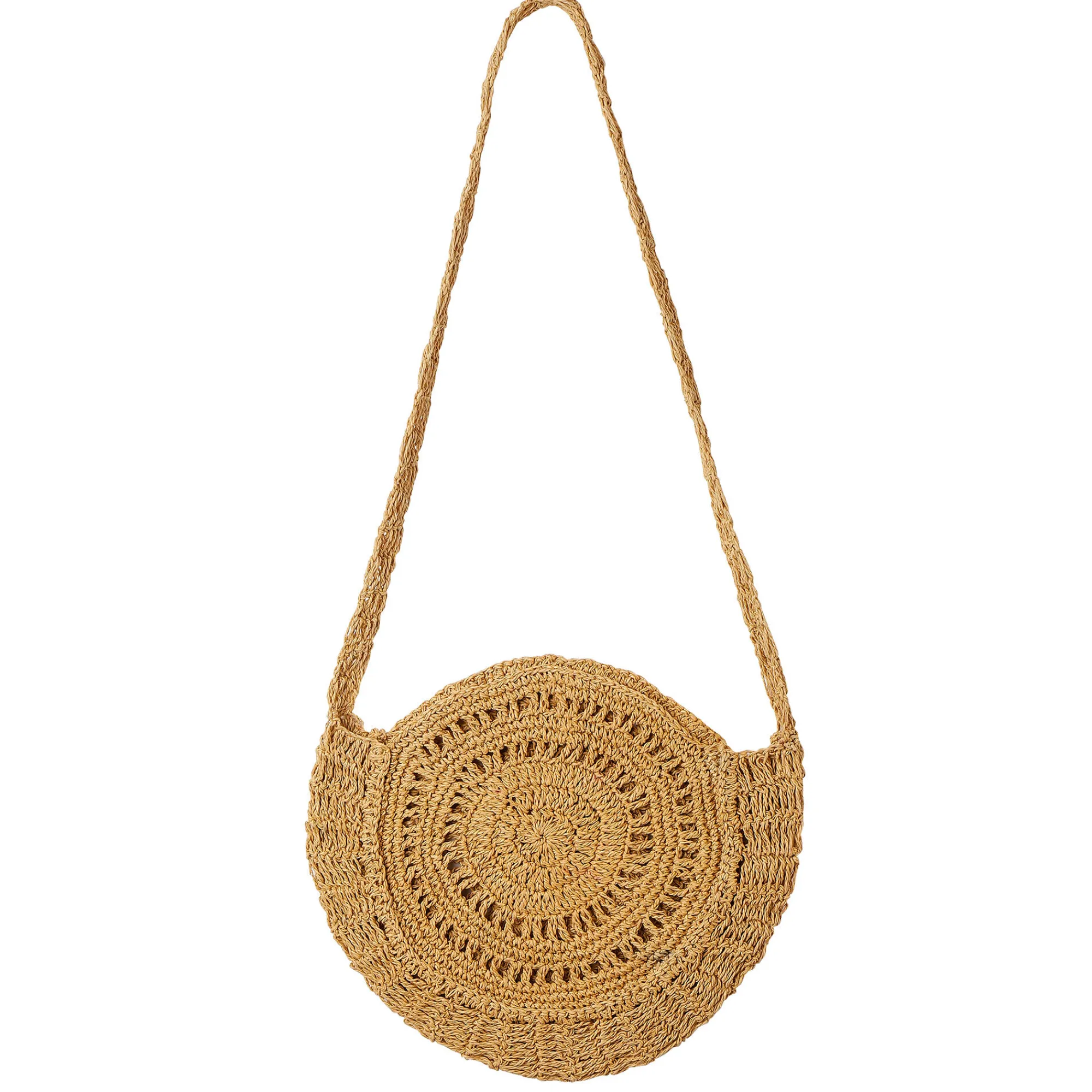 Accessoires En Juwelen<Blancheporte Ronde tas in 'zon' model, in gevlochten jute naturel