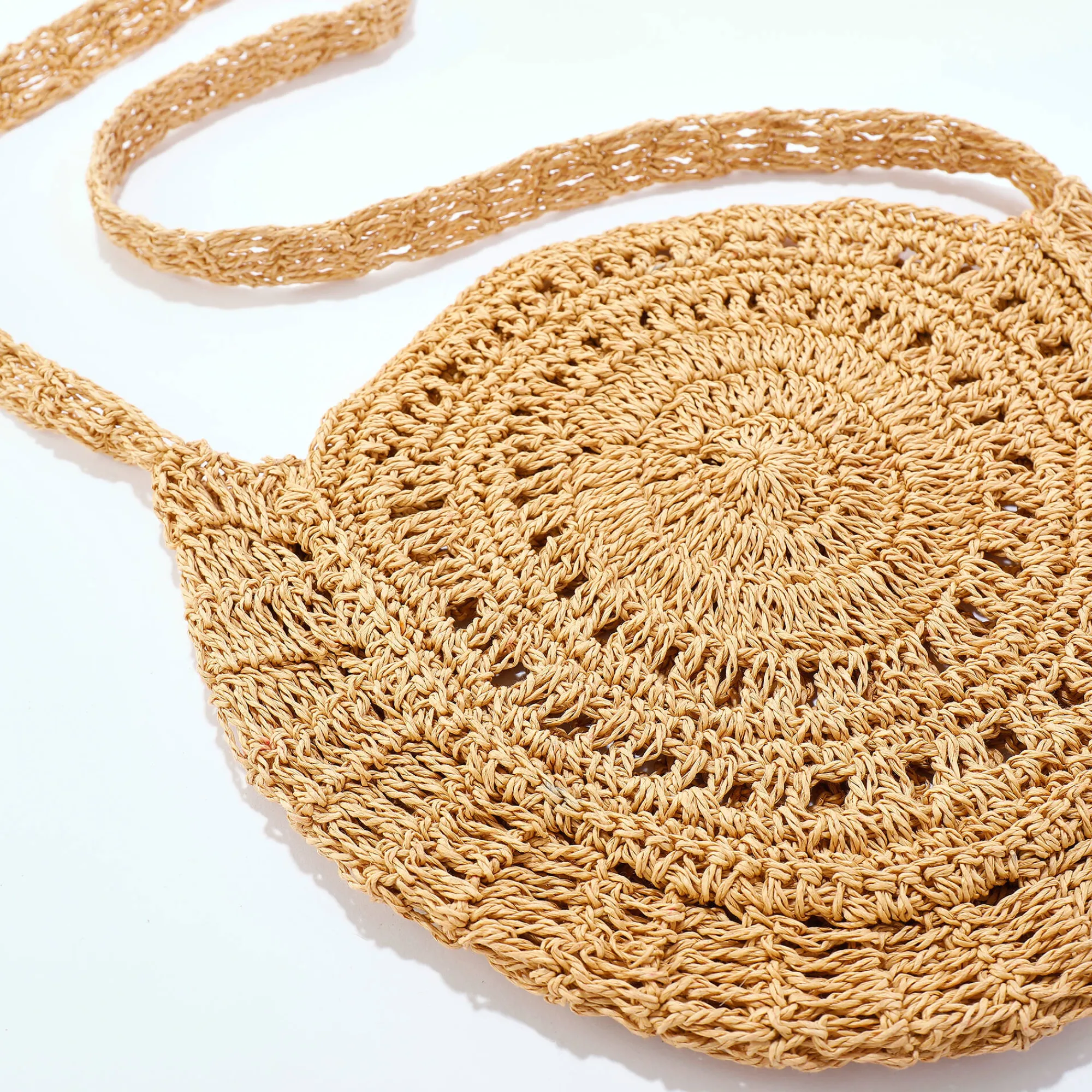 Accessoires En Juwelen<Blancheporte Ronde tas in 'zon' model, in gevlochten jute naturel