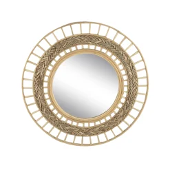 Decoratieartikel<Blancheporte Ronde wandspiegel in rotan en zeegras naturel