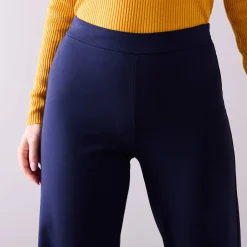 Broek<Blancheporte Ruime, rechte broek, milanotricot marine