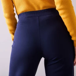 Broek<Blancheporte Ruime, rechte broek, milanotricot marine