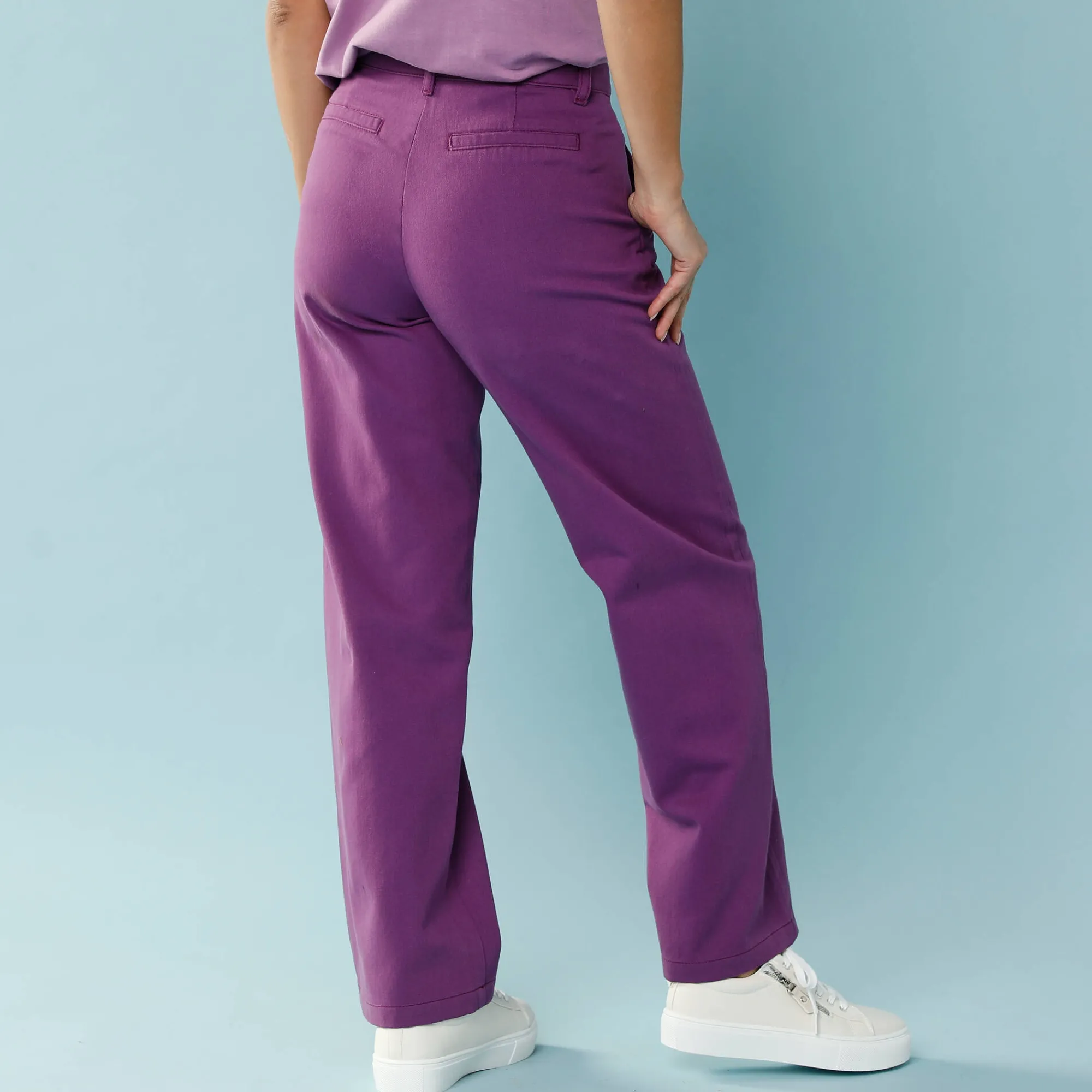 Broek<Blancheporte Ruime, rechte broek, speciaal voor kleine lengtes violine