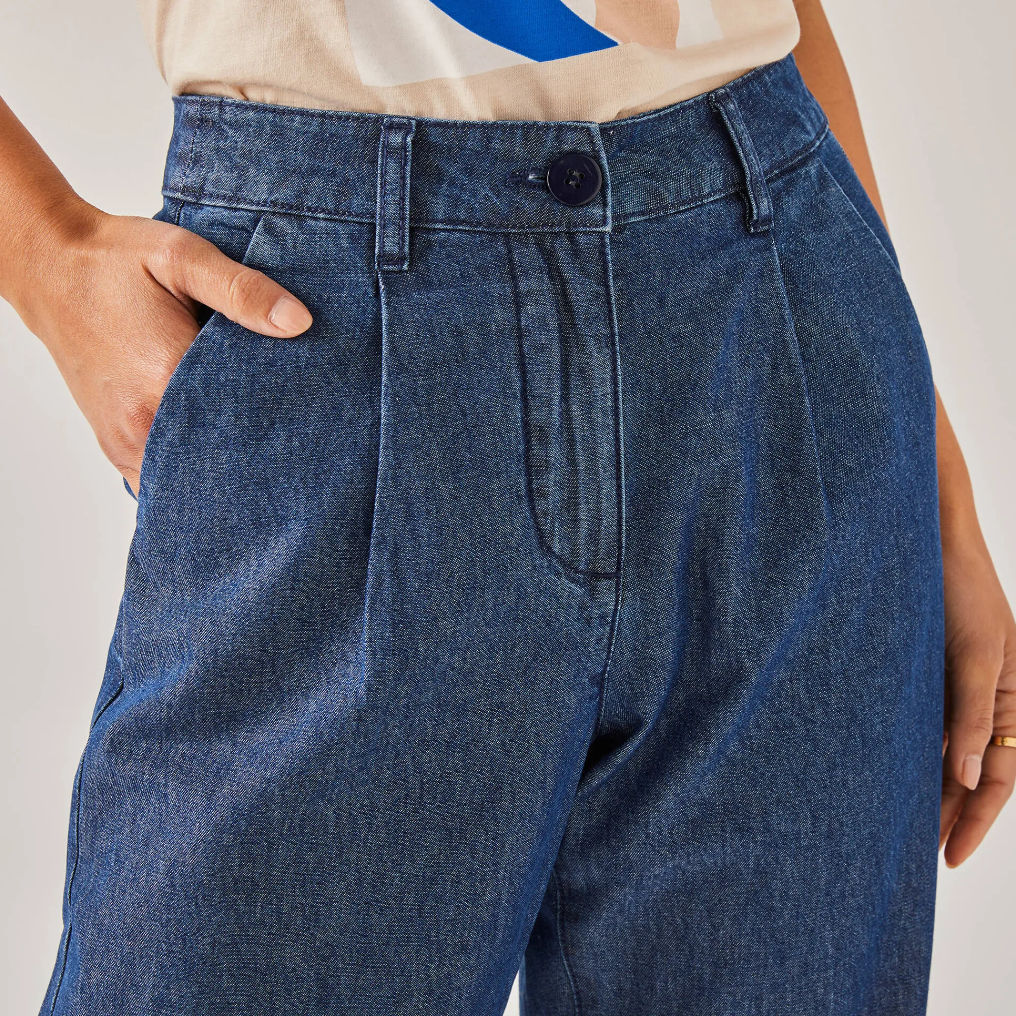 Jeans<Blancheporte Ruime, rechte jeans, speciaal voor kleine lengtes stone