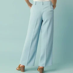 Broek|Jurk<Blancheporte Ruime, soepel broek, voor Kleine Lengtes hemelsblauw