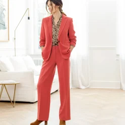 Broek<Blancheporte Ruime, soepele broek rood