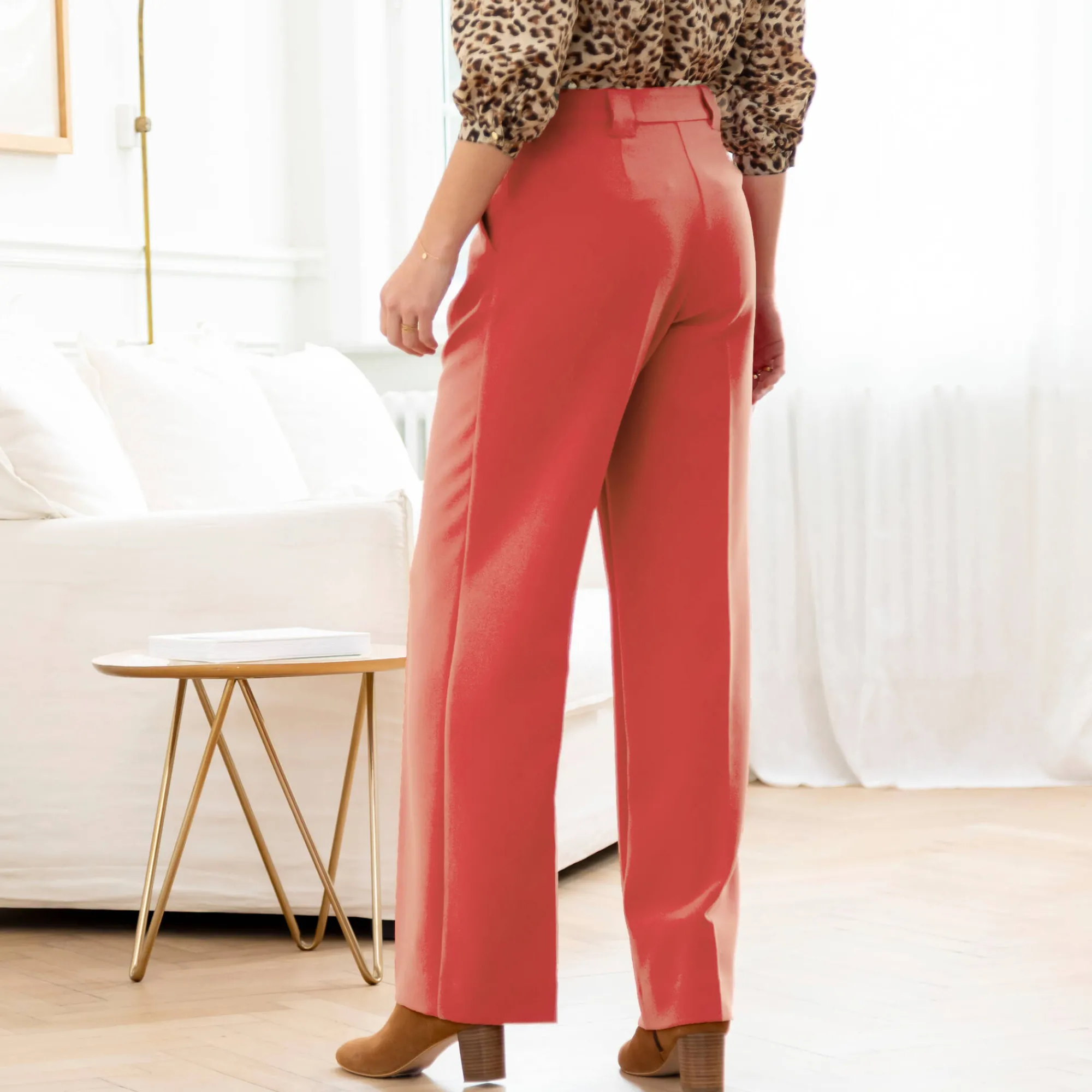 Broek<Blancheporte Ruime, soepele broek rood