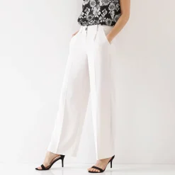 Broek|Jurk<Blancheporte Ruime, soepele broek ecru