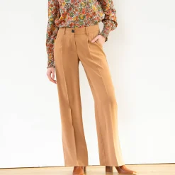 Broek<Blancheporte Ruime, soepele broek karamel