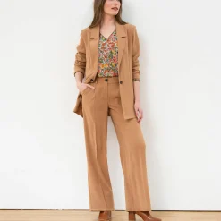 Broek<Blancheporte Ruime, soepele broek karamel