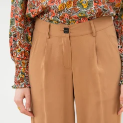 Broek<Blancheporte Ruime, soepele broek karamel