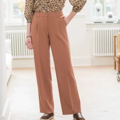 Broek<Blancheporte Ruime, soepele broek karamel
