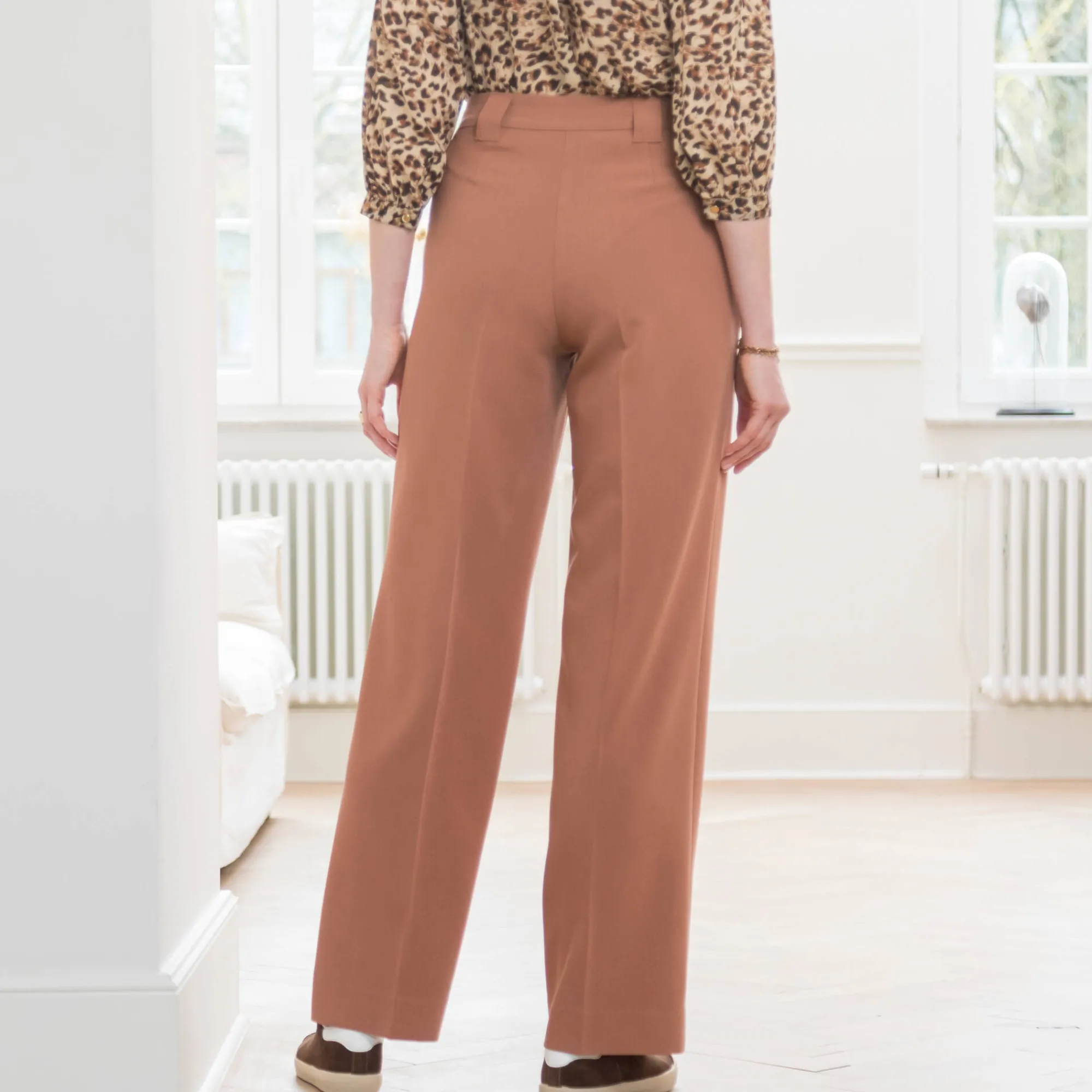 Broek<Blancheporte Ruime, soepele broek karamel