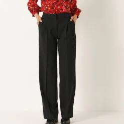 Broek<Blancheporte Ruime, soepele broek zwart
