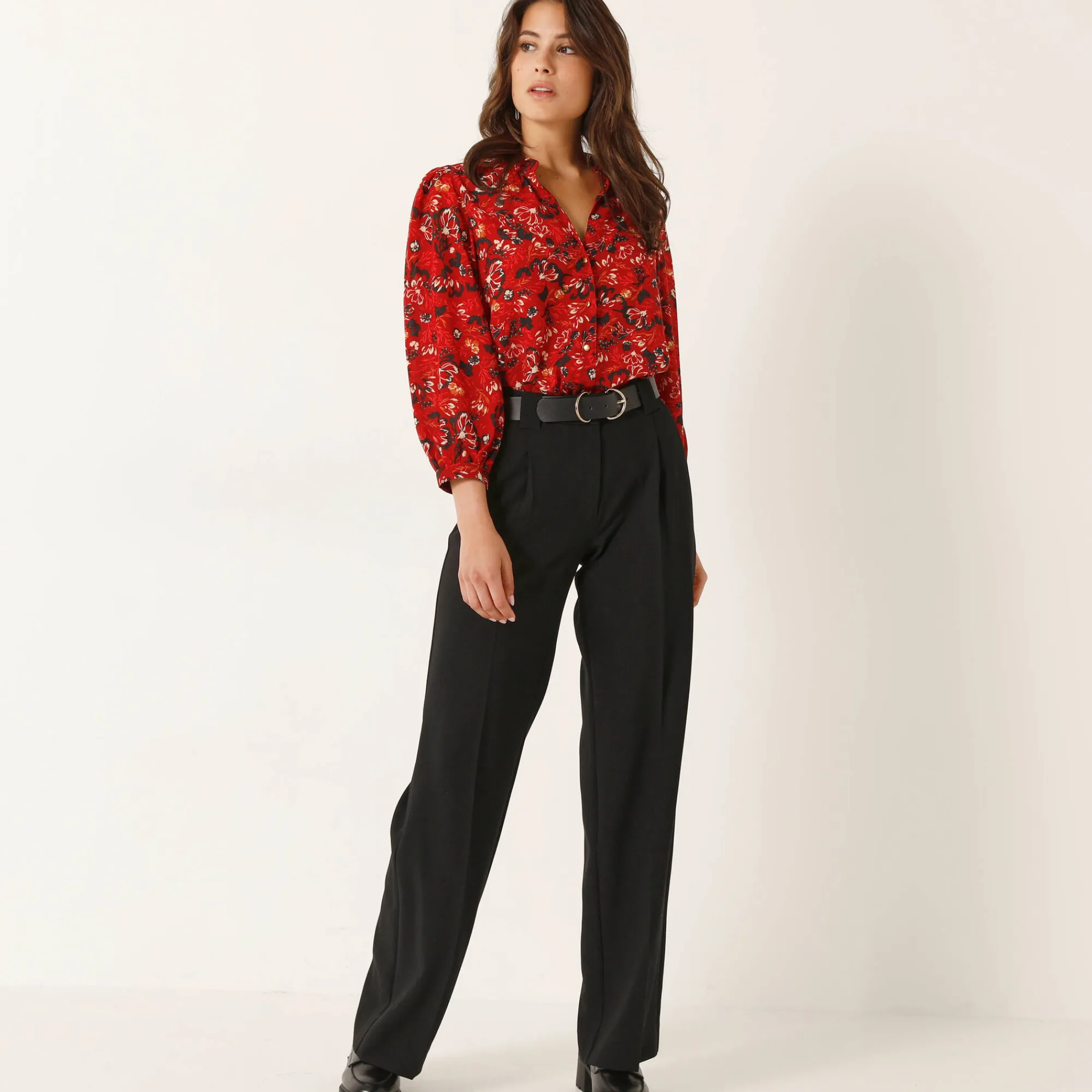 Broek<Blancheporte Ruime, soepele broek zwart