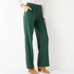 Broek<Blancheporte Ruime, soepele broek dennengroen