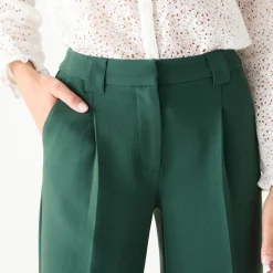 Broek<Blancheporte Ruime, soepele broek dennengroen