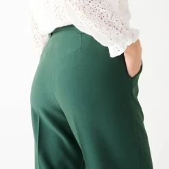 Broek<Blancheporte Ruime, soepele broek dennengroen