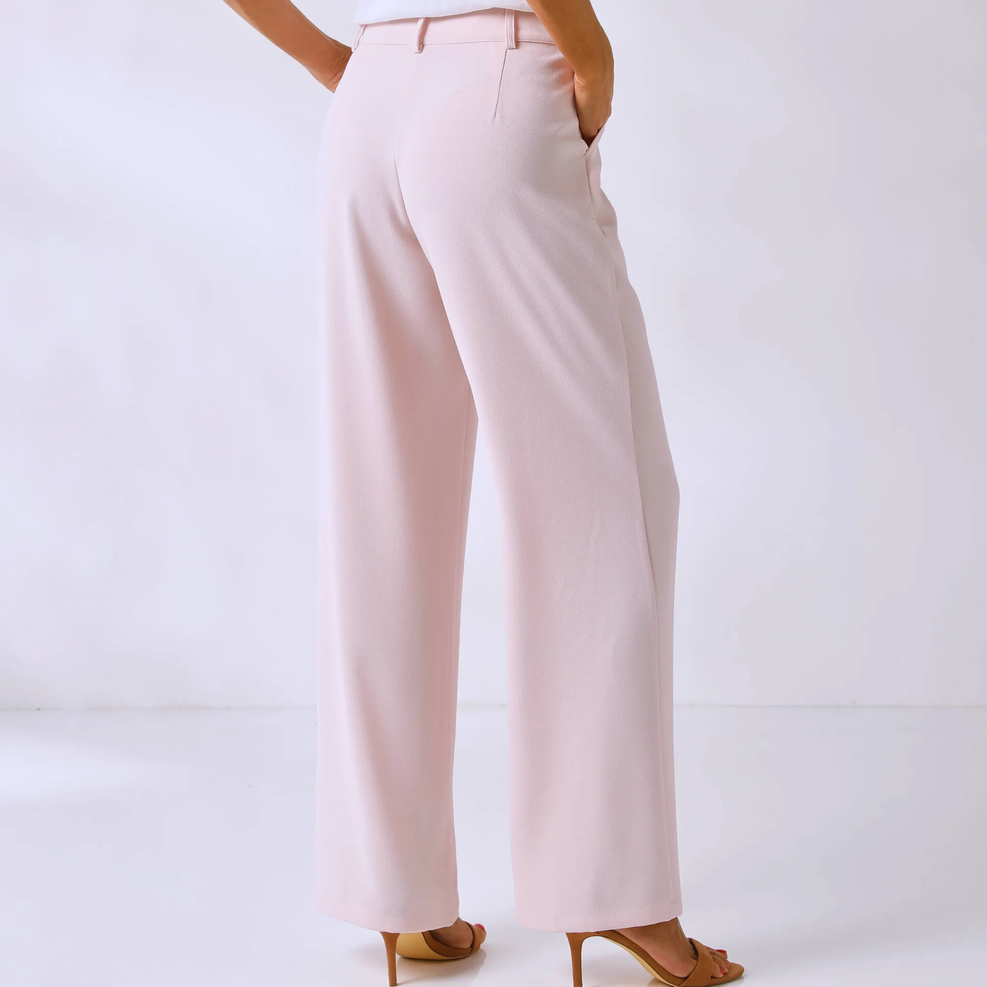 Broek|Jurk<Blancheporte Ruime, soepele broek poederroze