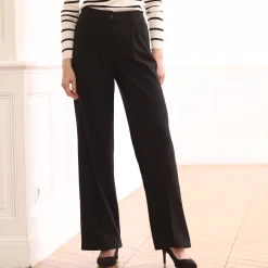 Broek<Blancheporte Ruime, soepele broek zwart