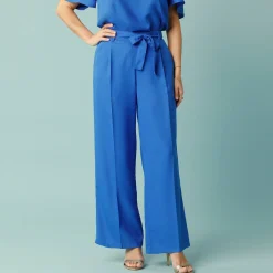 Broek|Jurk<Blancheporte Ruime, soepele broek, voor kleine lengtes felblauw