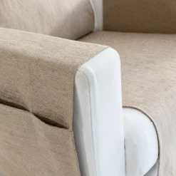 Zitbankhoes<Blancheporte Salonbeschermer in chenillestof taupe