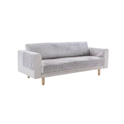 Zeildoekstof<Blancheporte Salonbeschermer in slipvrij velours parelgrijs