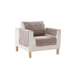 Zeildoekstof<Blancheporte Salonbeschermer in slipvrij velours taupe
