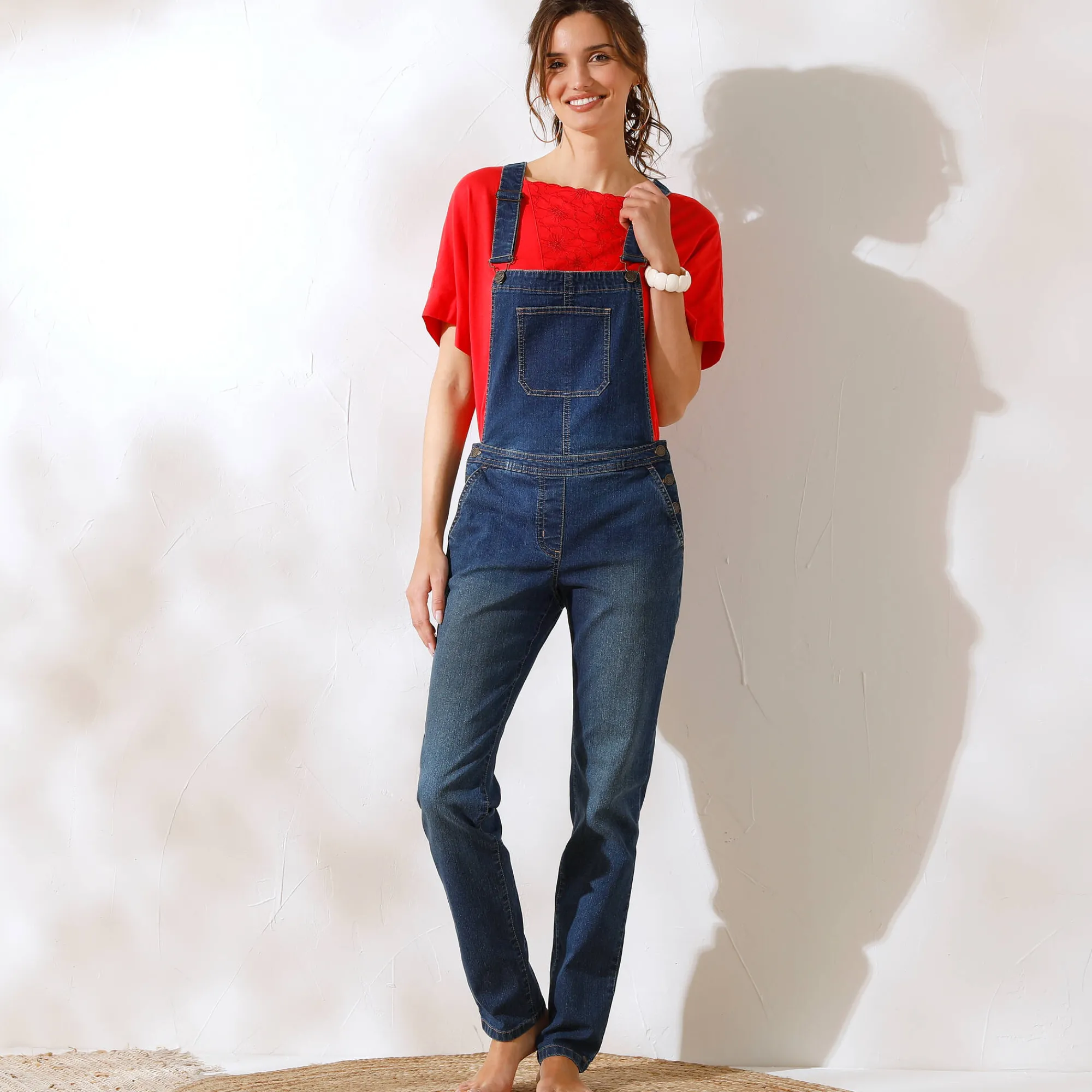 Jeans|Broek<Blancheporte Salopette in jeans stone