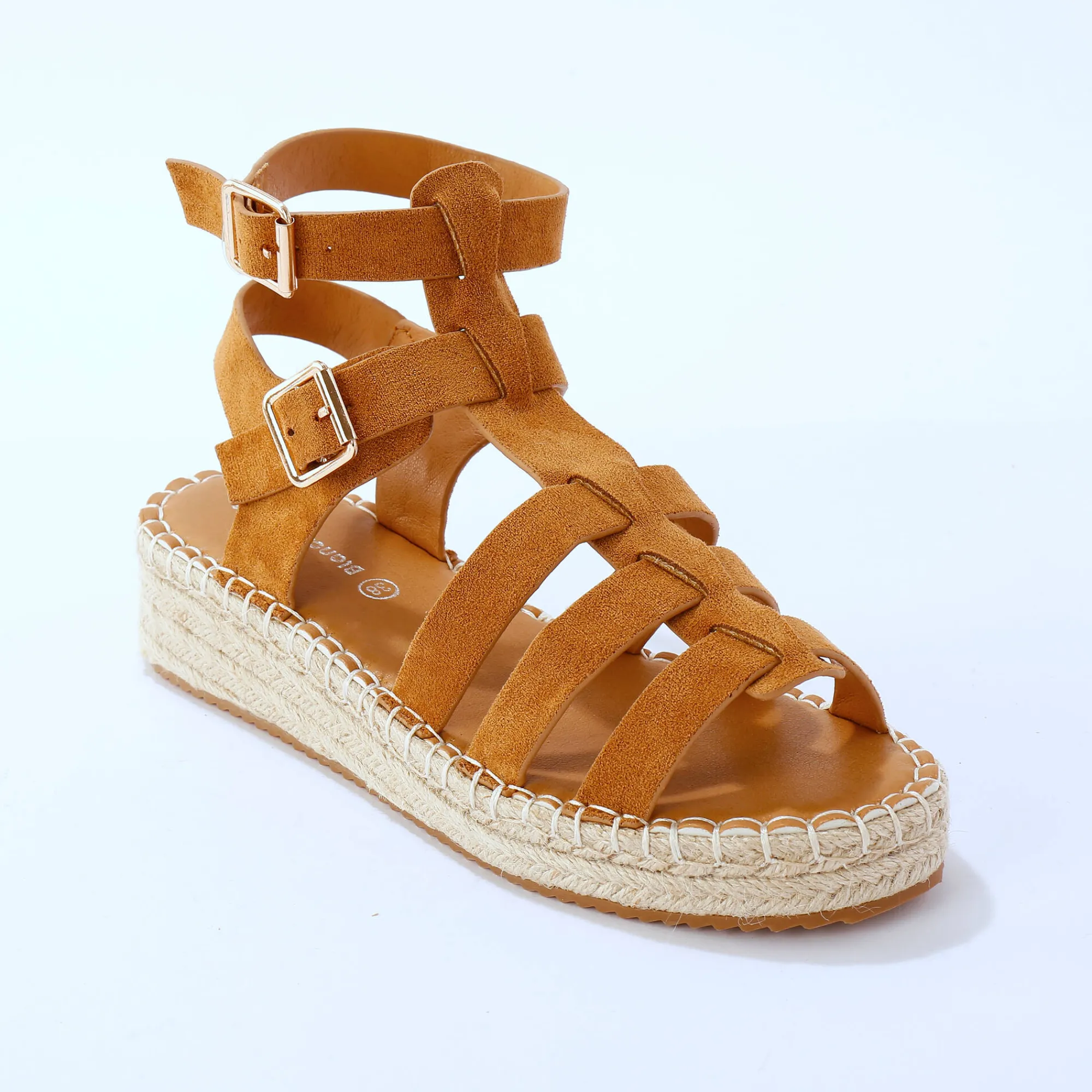 Sandalen En Espadrilles|Schoenen<Blancheporte Sandalen in Romeinse stijl, meerdere riempjes karamel