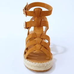 Sandalen En Espadrilles|Schoenen<Blancheporte Sandalen in Romeinse stijl, meerdere riempjes karamel