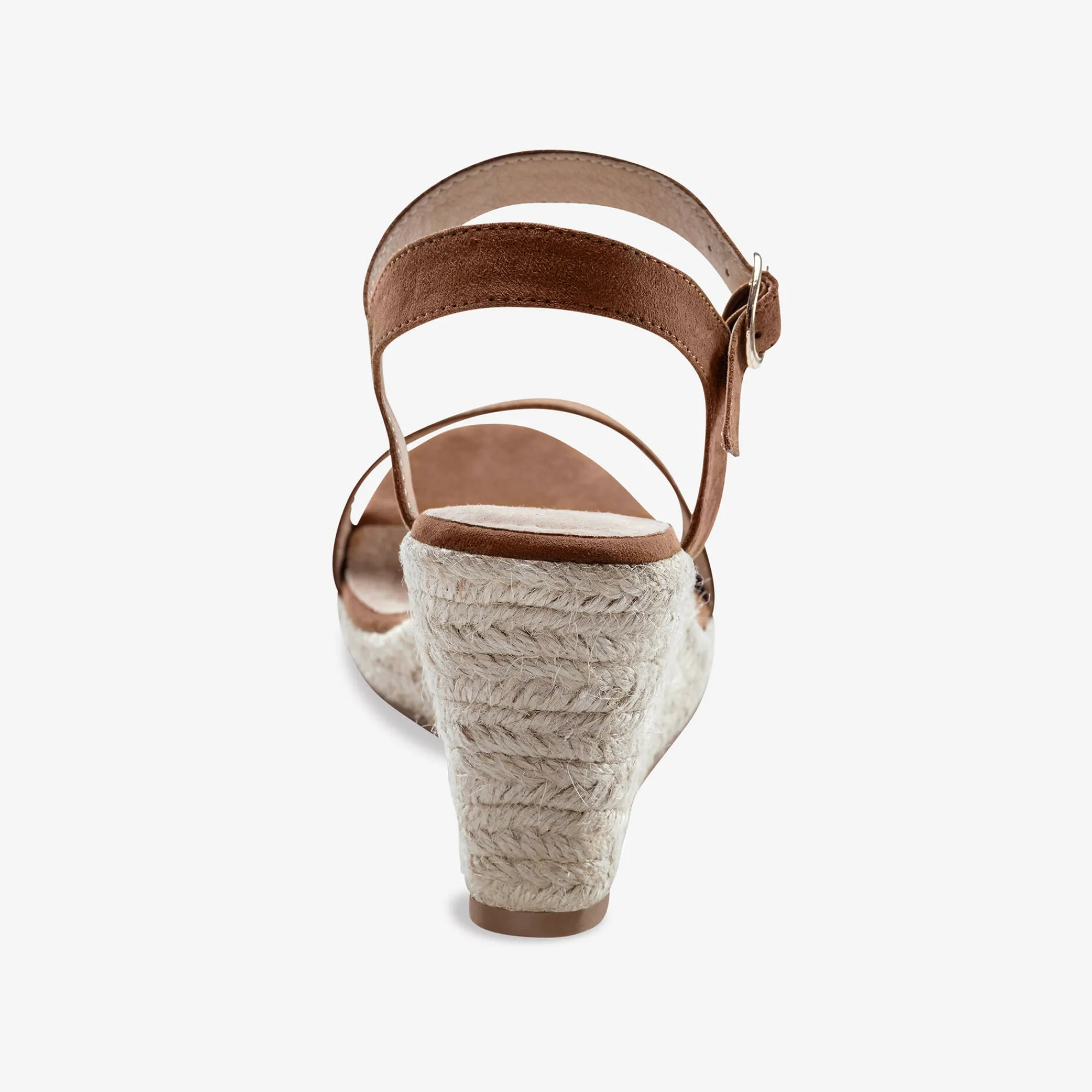 Sandalen En Espadrilles|Schoenen<Blancheporte Sandalen met sleehak in koord donkerbeige
