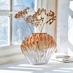 Decoratieartikel<Blancheporte Schelp vaas in tweekleurig glas naturel
