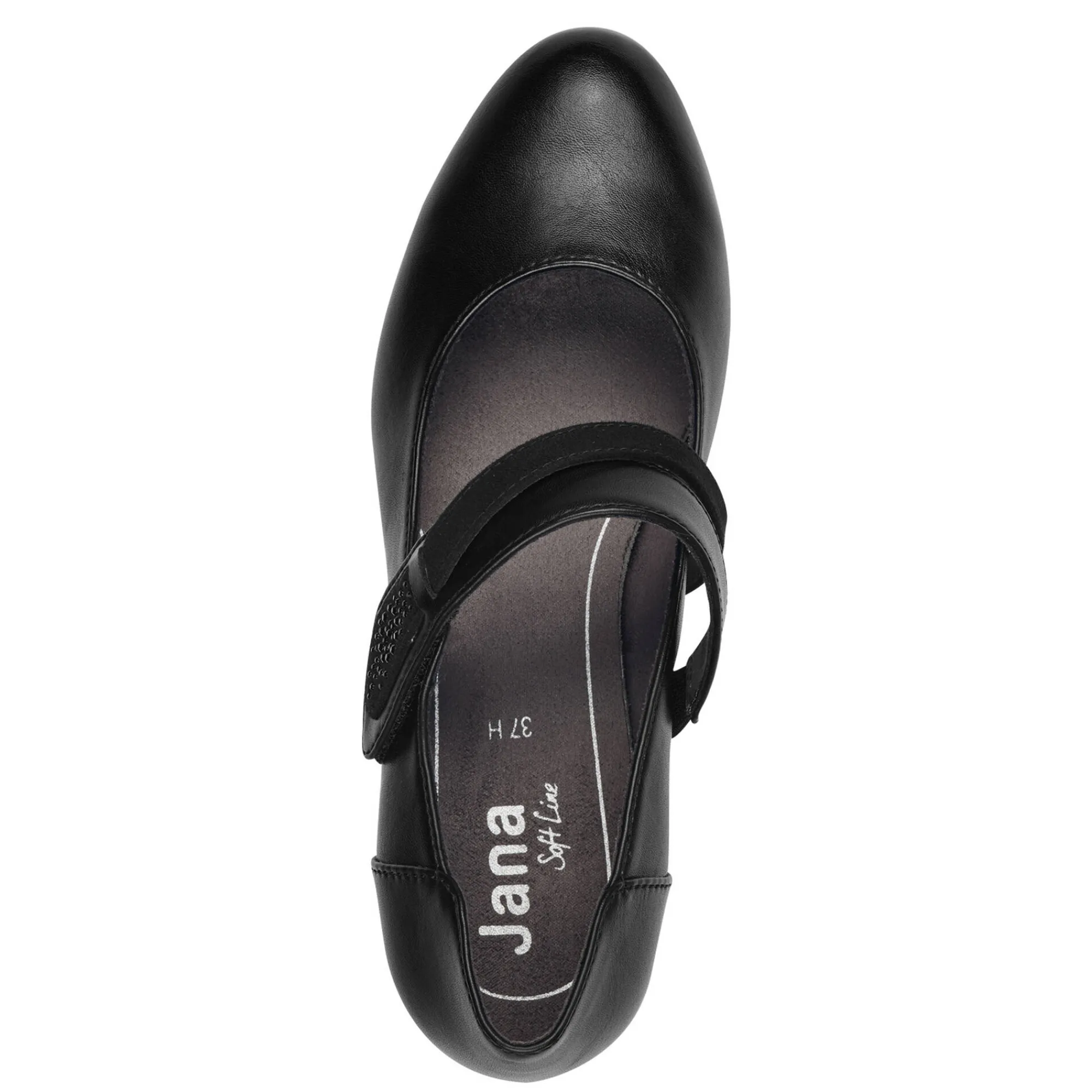 Pumps|Schoenen<Jana Schoenen met riempje en hak zwart